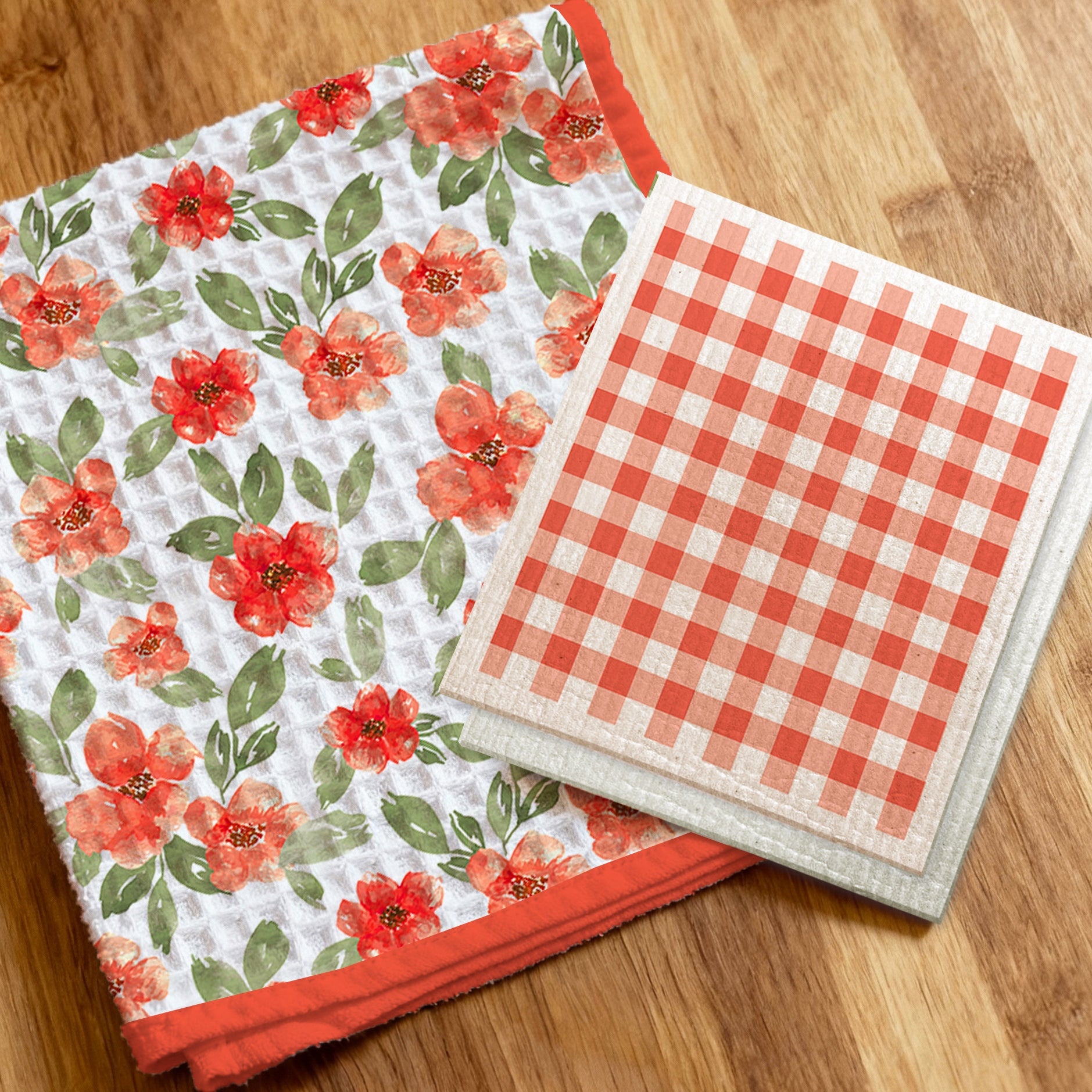 Low MOQ Custom Kitchen Towel & Dishcloth Set