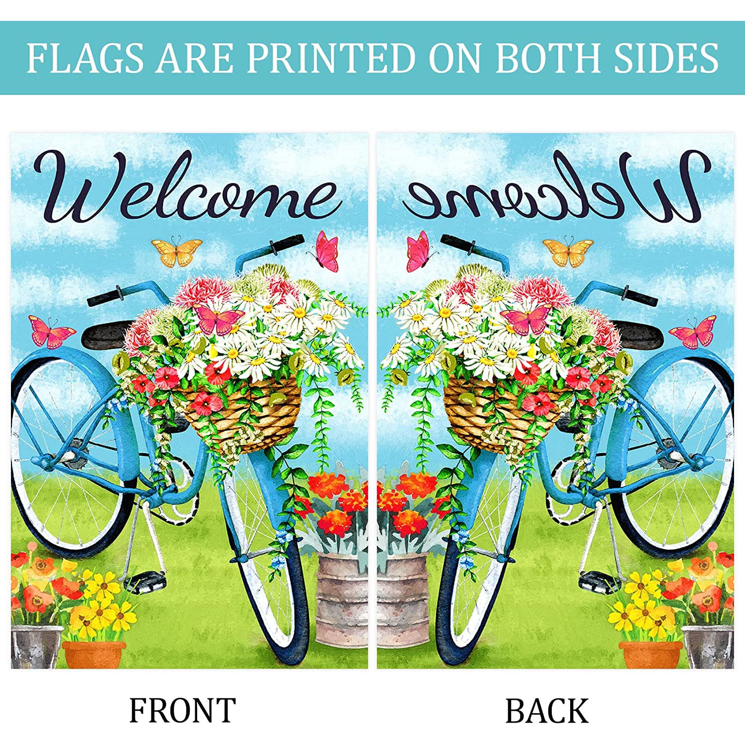 Single-sided Large-sized Style Garden Flag