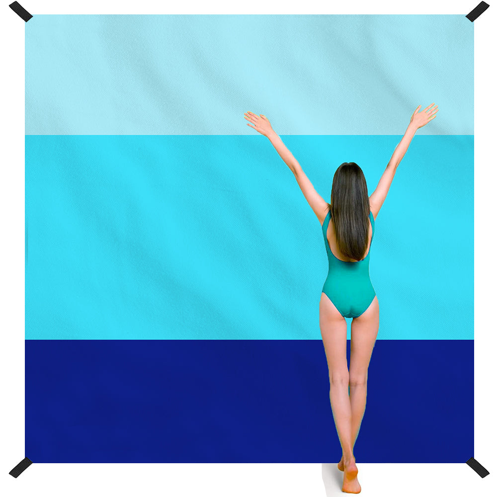 Personalized Striped Beach Mat