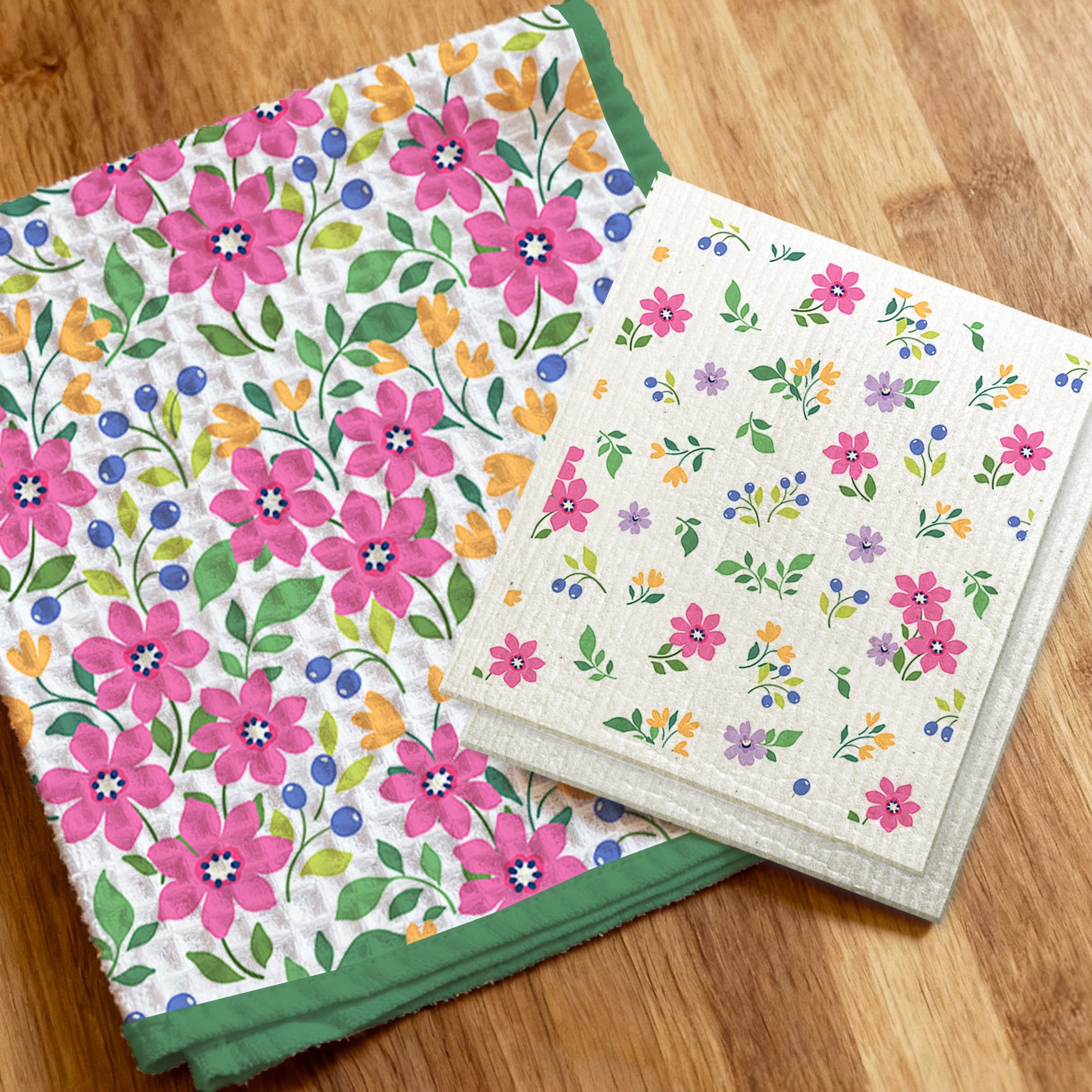 Custom Kitchen Towel & Dishcloth Set for Small Brands