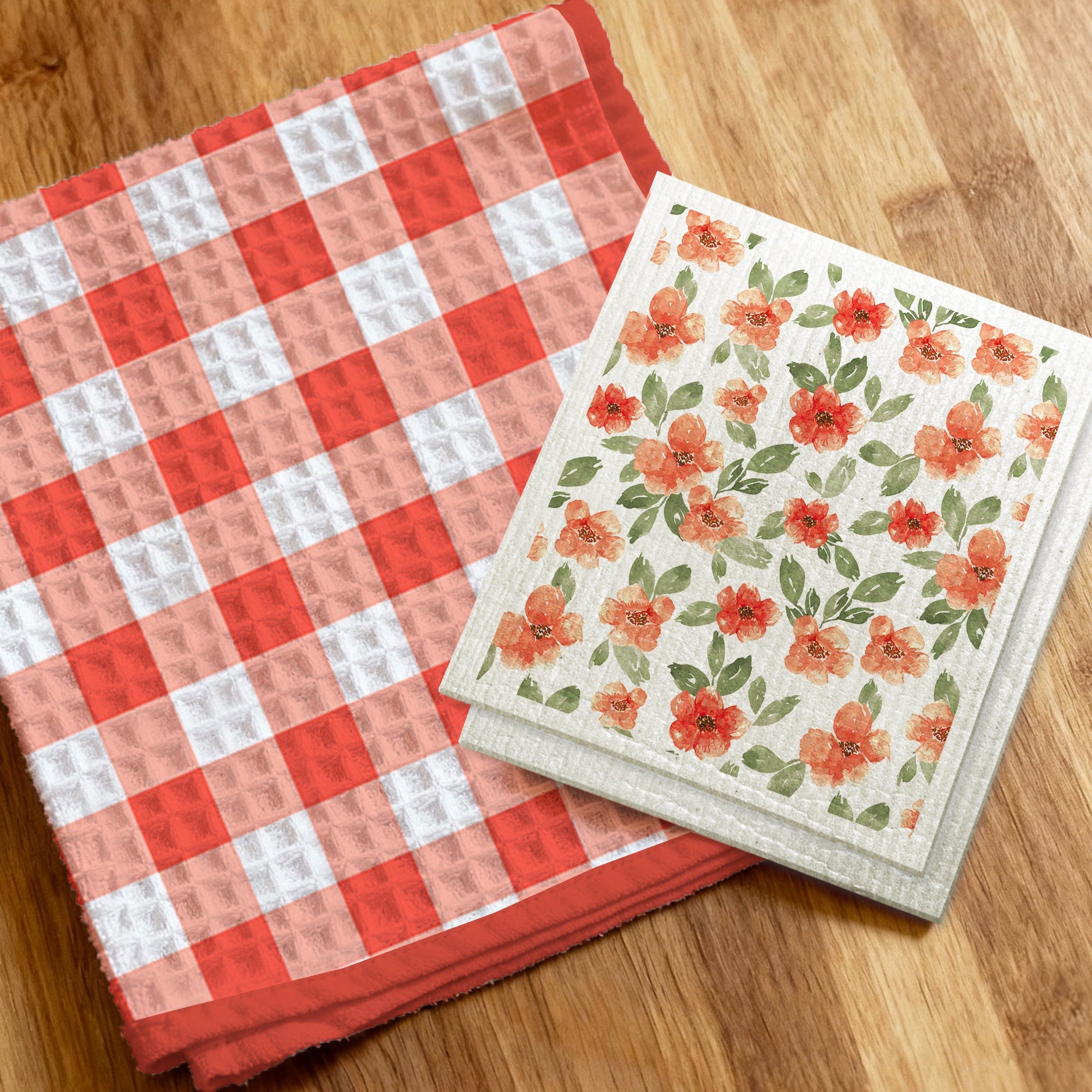 Eco-Friendly Kitchen Towel and Dishcloth Set