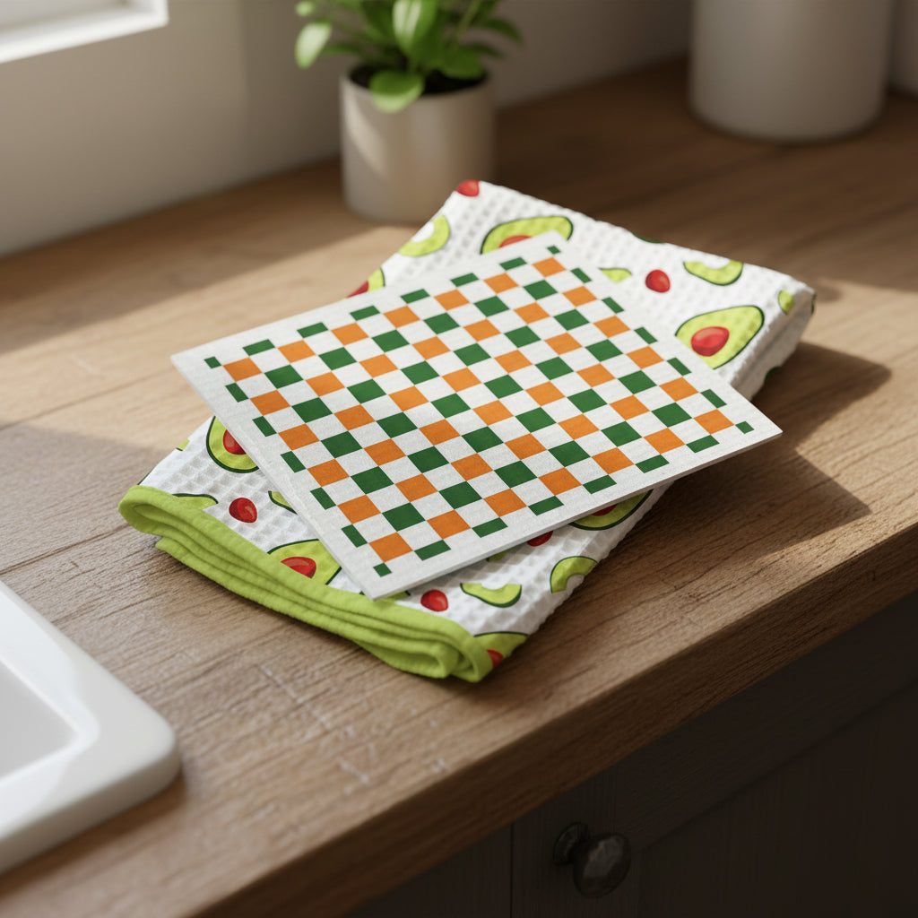 Custom Kitchen Towel & Dishcloth Set