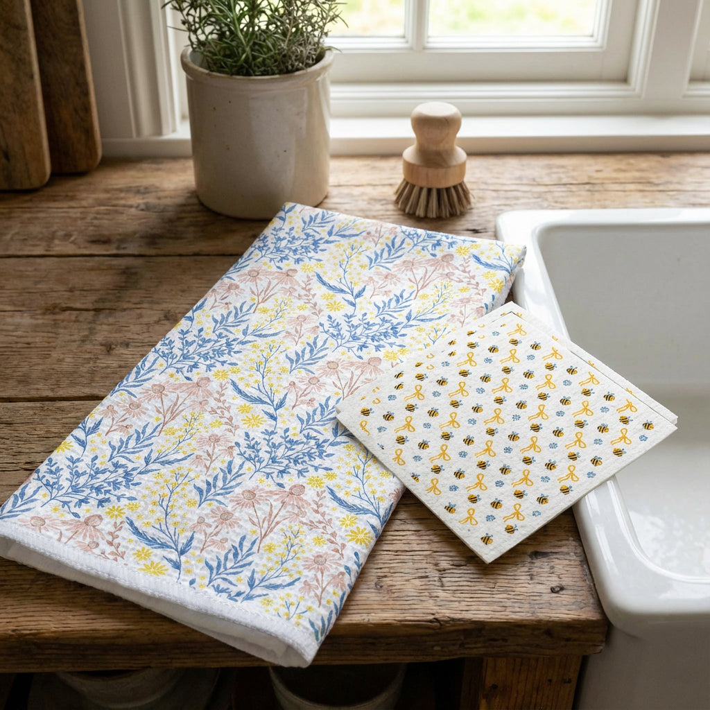 Custom Kitchen Towel & Dishcloth Set