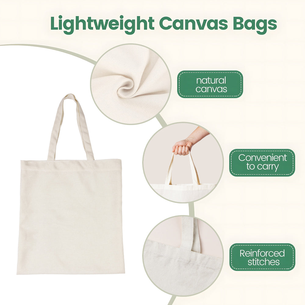 Custom Canvas Tote Bag - Flat
