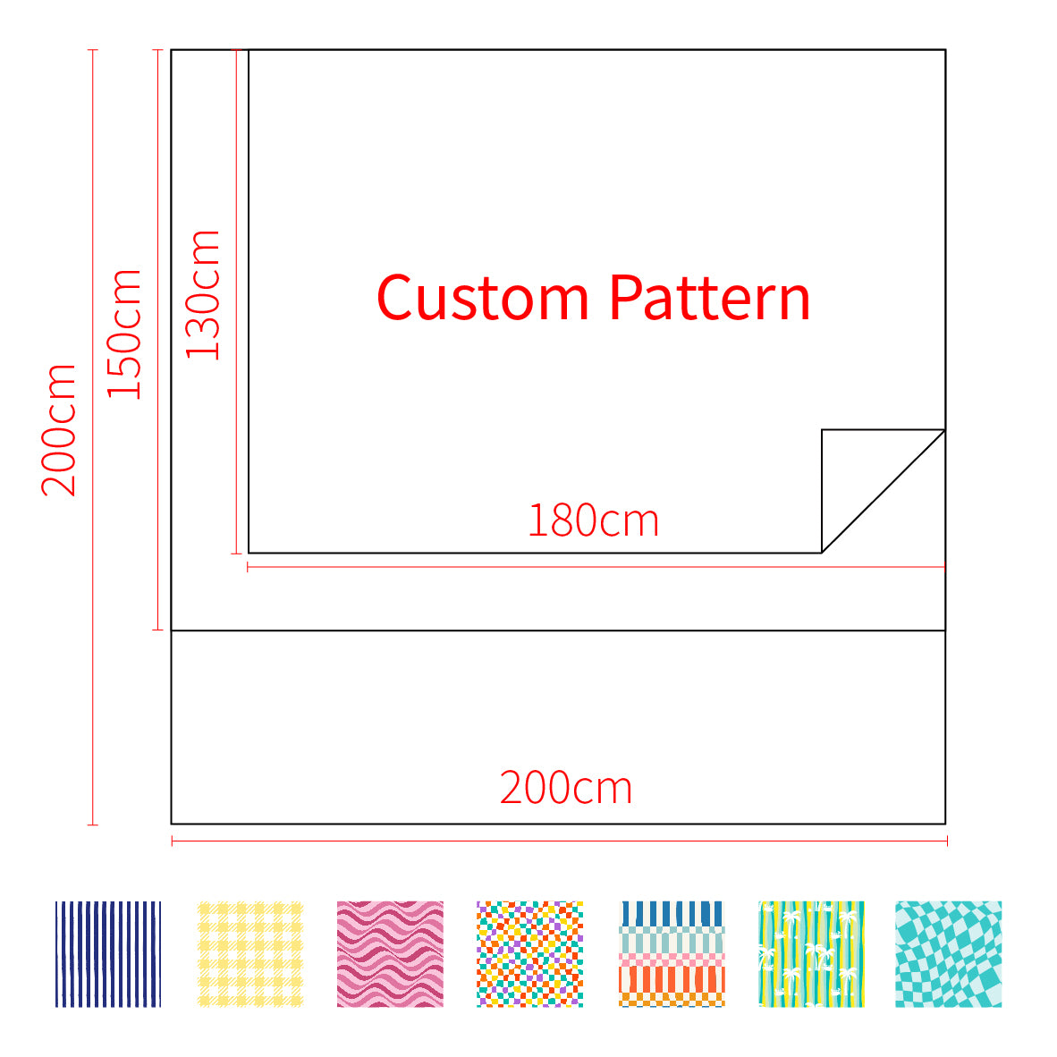 Personalized Striped Beach Mat