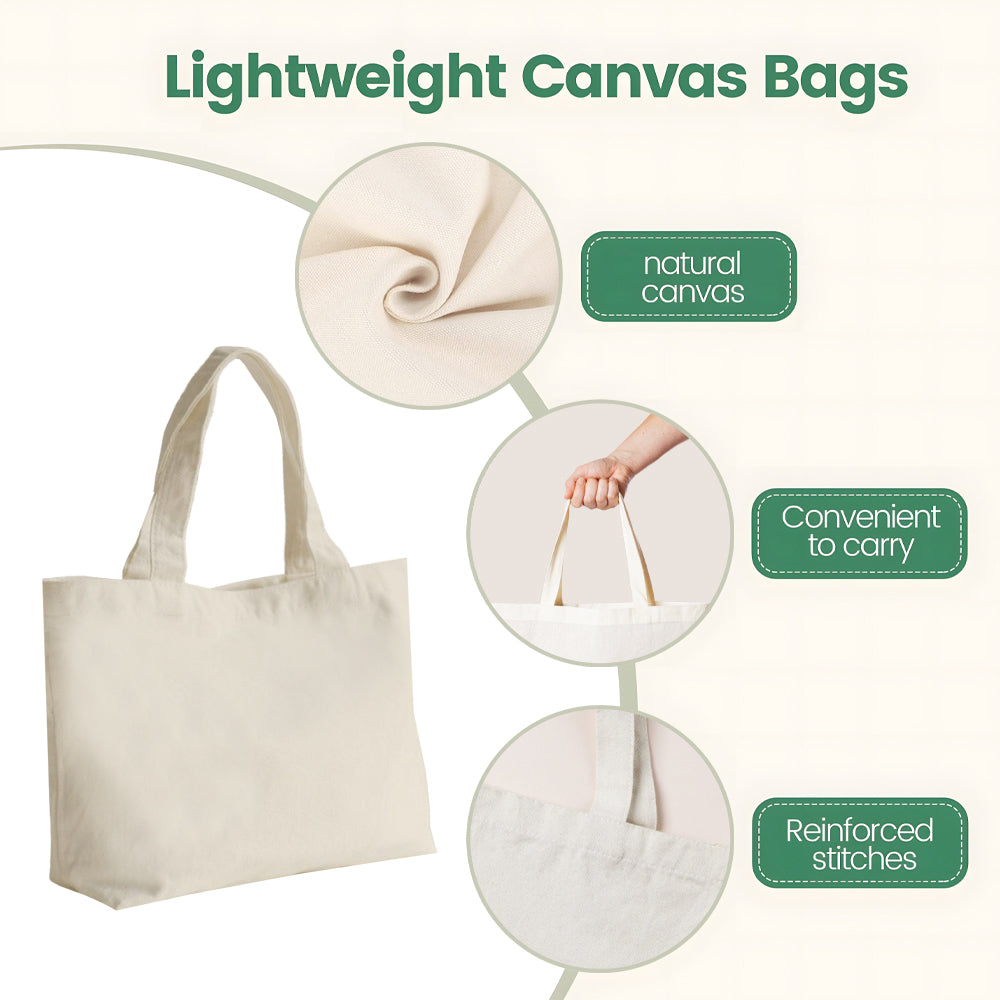 Custom Canvas Tote Bag - Horizontal Bottom without sides